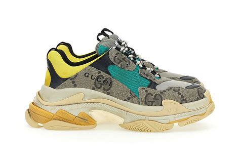 triple s sneakers gucci|Gucci balenciaga triple s.